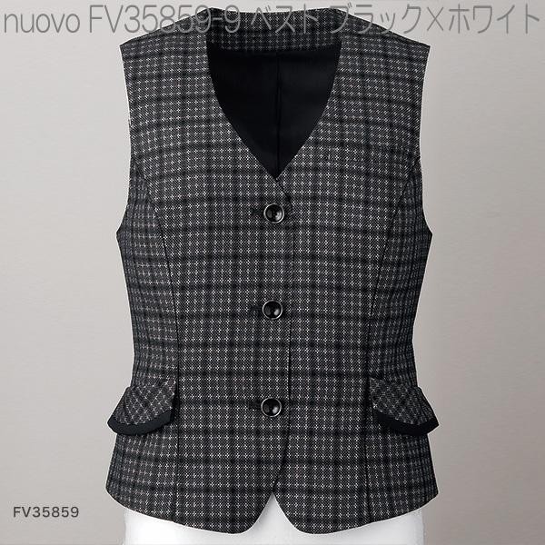 FOLK フォーク FV35859-9 ベスト レディース ブラック×ホワイト【お