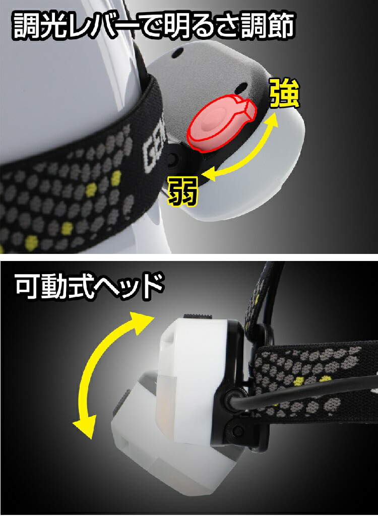 GENTOS（ジェントス） GD-V102H 充電・乾電池兼用 LEDヘッドライト 760