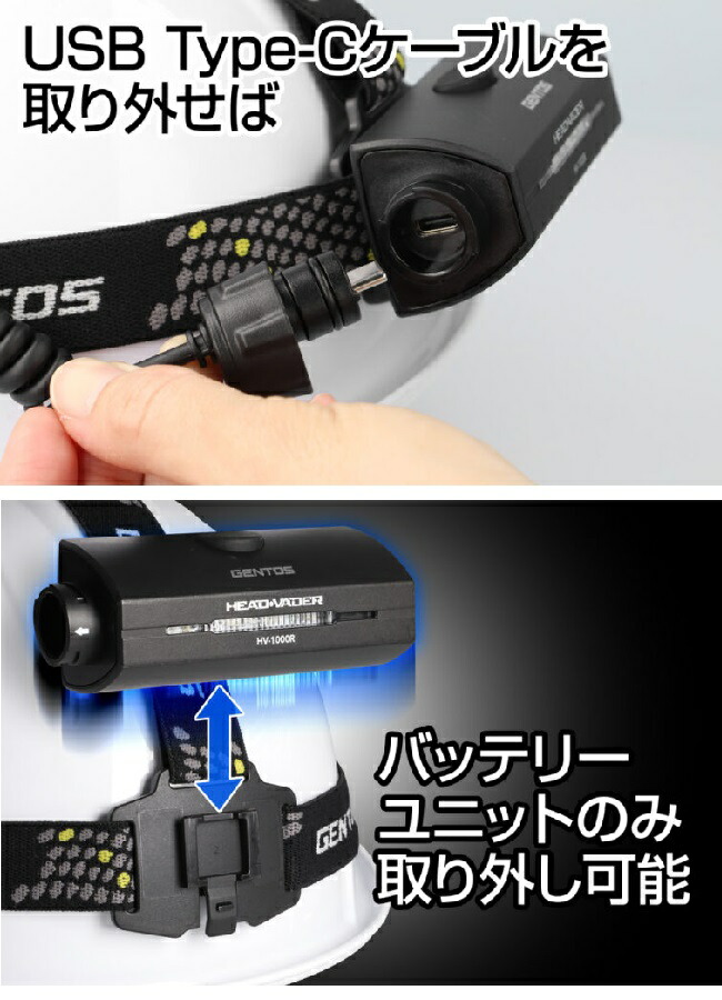 GENTOS（ジェントス） HV-1000R HEAD VADE シリーズ LED ヘッドライト