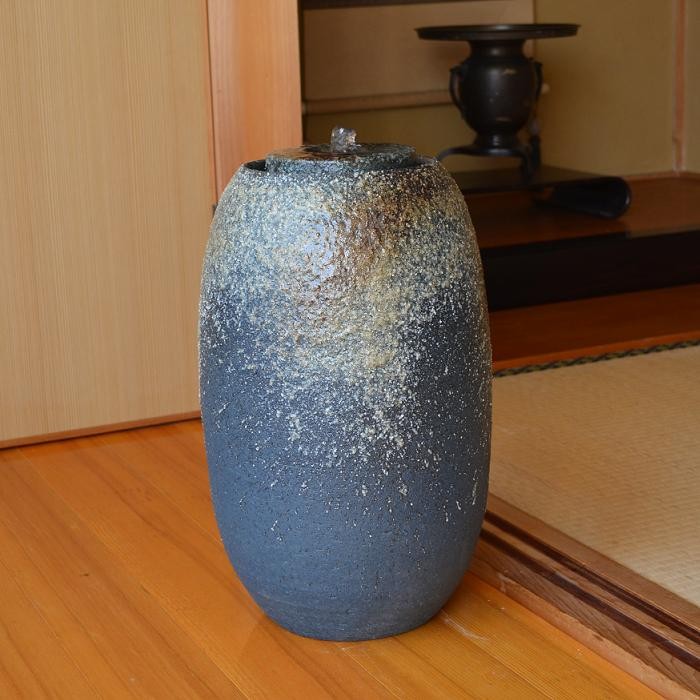 送料無料】信楽焼 水琴窟 琴音 a.small S-3 青古信楽【メーカー直送