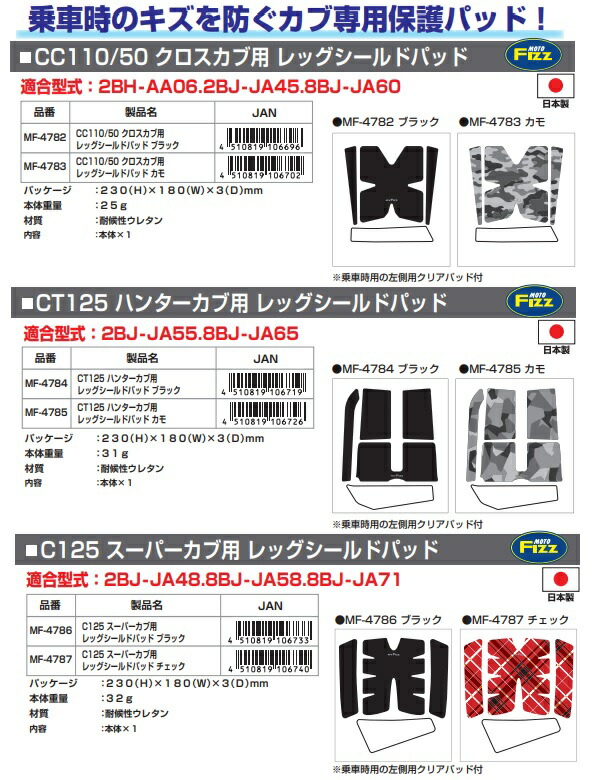 TANAX（タナックス） MF-4782 CC110/50 クロスカブ用 レッグシールド