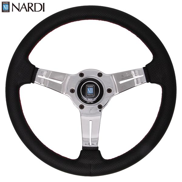 Nardi ステアリング 350mm ブラック/シルバー creer-net_nardi-n807