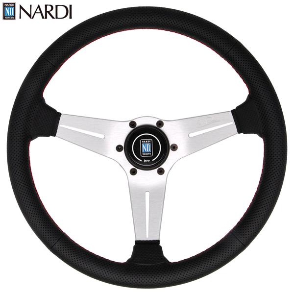 NARDI(ナルディ) ステアリング 35Φ パンチングレザー チタンカラー NARDI [ CLASSIC LEATHER 35φ ] 350mm SPORTS TYPE ラリー
