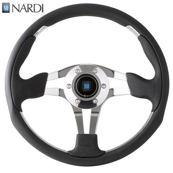 【在庫あり】NARDI ナルディ N830 4メタル ブラックレザー POL 