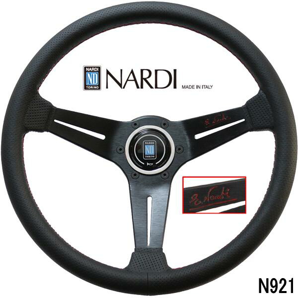 ナルディ N921 スポーツタイプラリー340 BLKパンチングレザー&BK