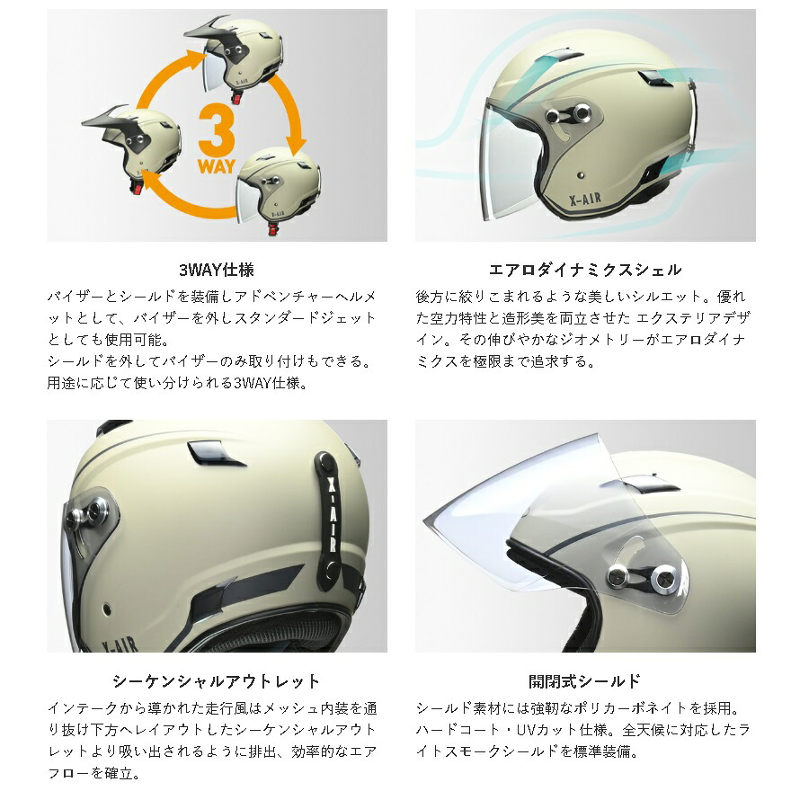 リード工業 LEAD X-AIR RAZZO-V 3WAYヘルメット マットグリーン L
