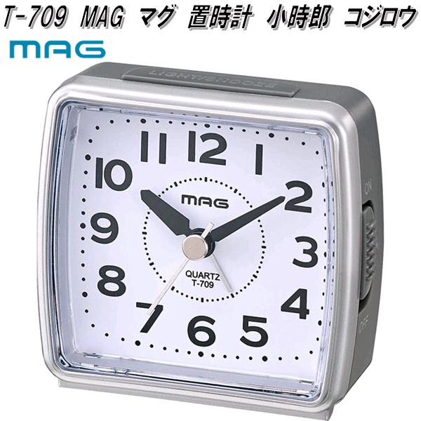 ノア精密 T-747 SM-Z MAG マグ 目覚まし時計 置時計 ミグレイト 銀 