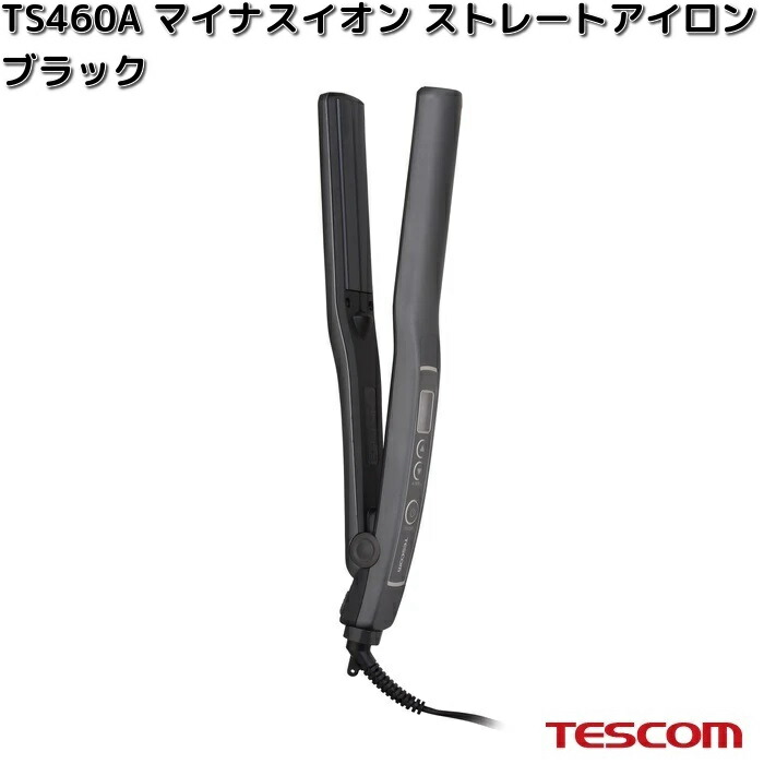 Hares ストレートヘアアイロン デジタル表示 テスコム（TESCOM） TESCOM TS460A-K マイナスイオン ストレート