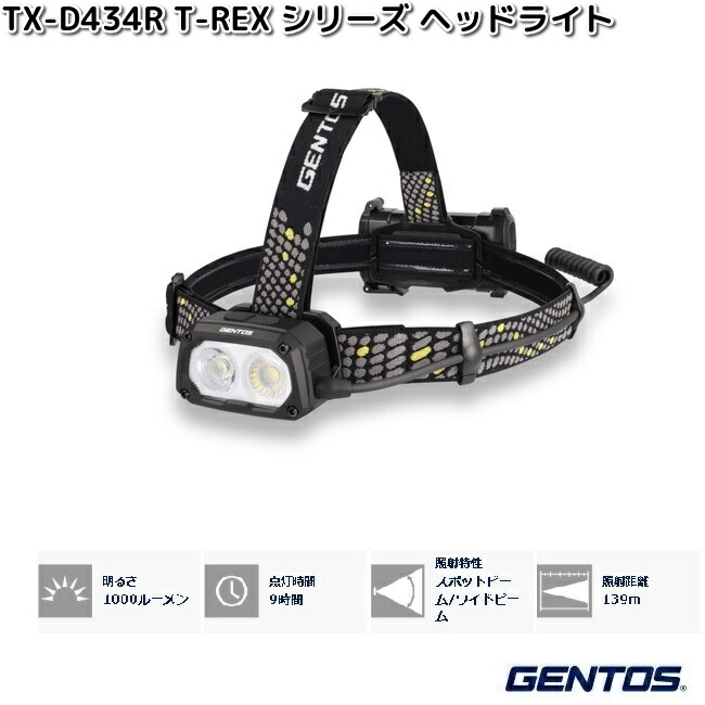 GENTOS GENTOS ジェントス TX-D434R T-REX シリーズ LED ヘッド