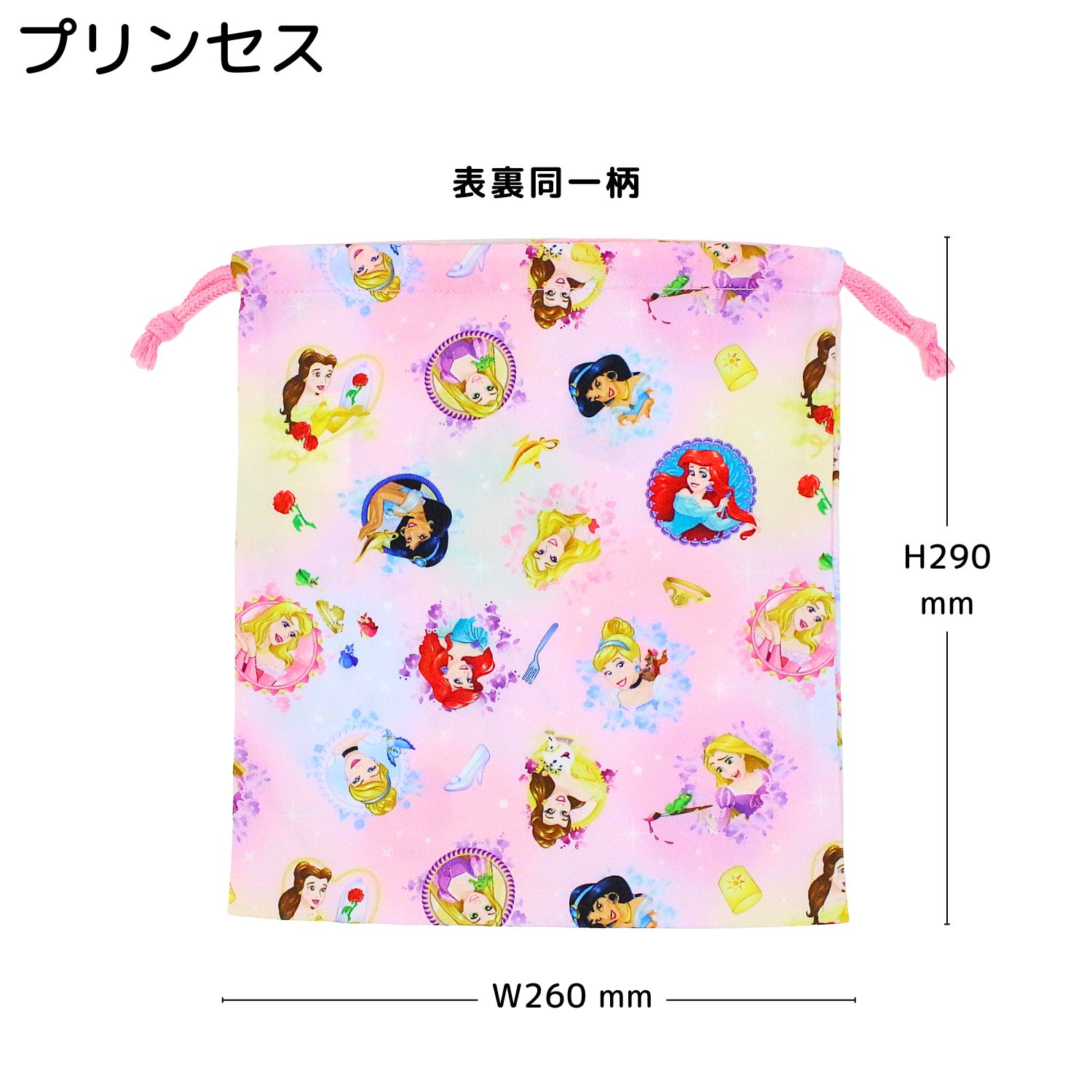 メール便2個以上送料無料 ディズニープリンセス アナと雪の女王 巾着M