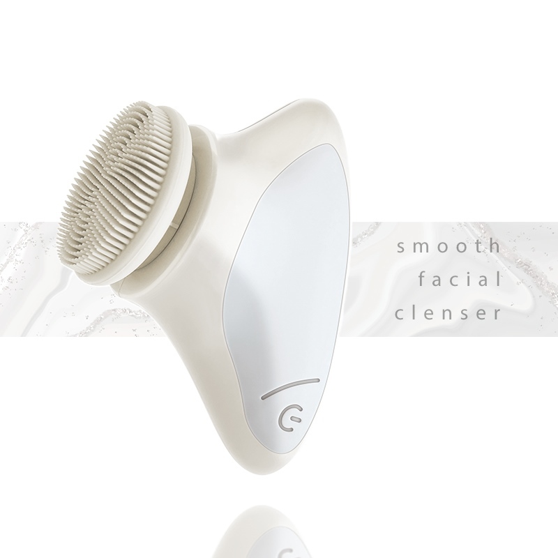 洗顔ブラシ 電動 洗顔機器 スムース フェイシャルクレンザー 電動音波洗顔器 シリコン ブラシヘッド マッサージ 毛穴 皮脂 角質 敏感肌 低刺激  ギフト :be0011:SMART SUPPLY 通販 