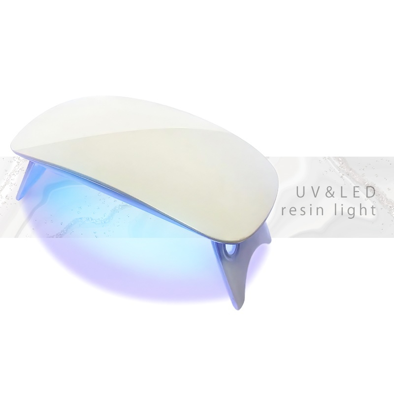 UVライト レジンライト UVレジン LEDライト 2way レジン用 ライト 6W ジェルネイル ネイルライト レジンクラフト レジン 硬化 タイマー付き 紫外線ライト