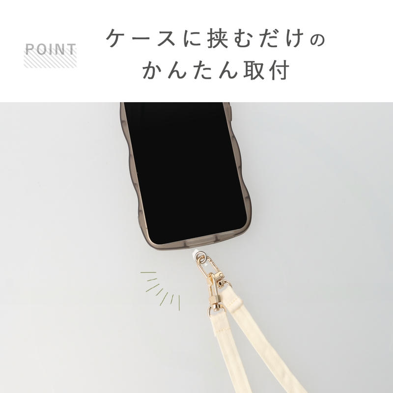スマホショルダー ストラップ レース はさむ 挟む スマホ 紐 ショルダー 首掛け 肩掛け iphone android 全機種対応 ファッション 関連画像2