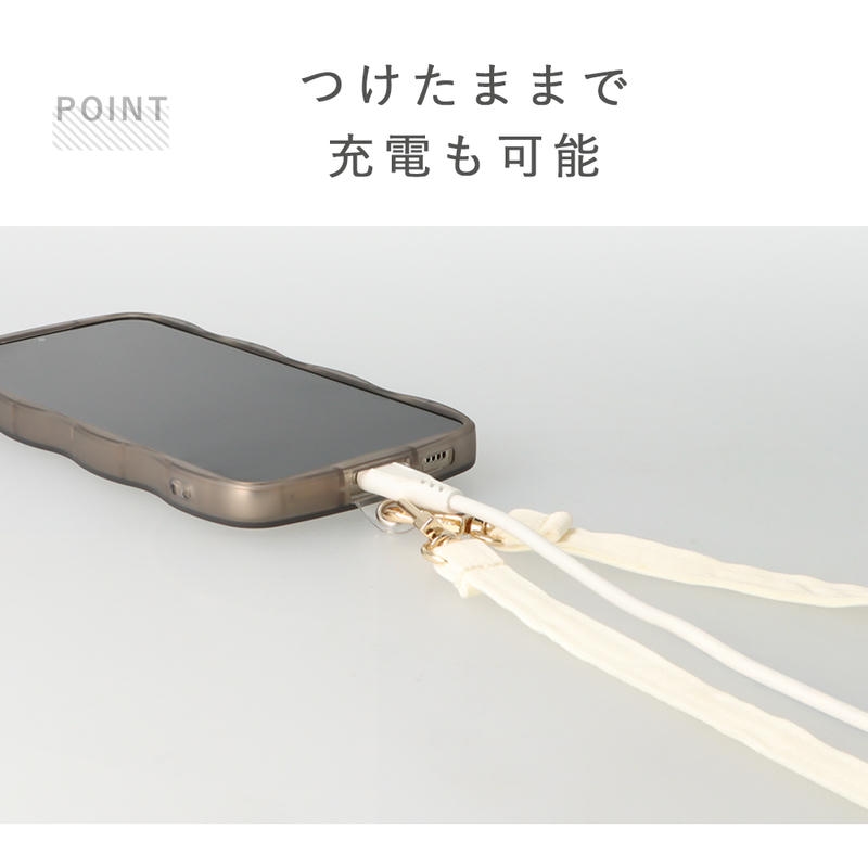 スマホショルダー ストラップ レース はさむ 挟む スマホ 紐 ショルダー 首掛け 肩掛け iphone android 全機種対応 ファッション 関連画像5