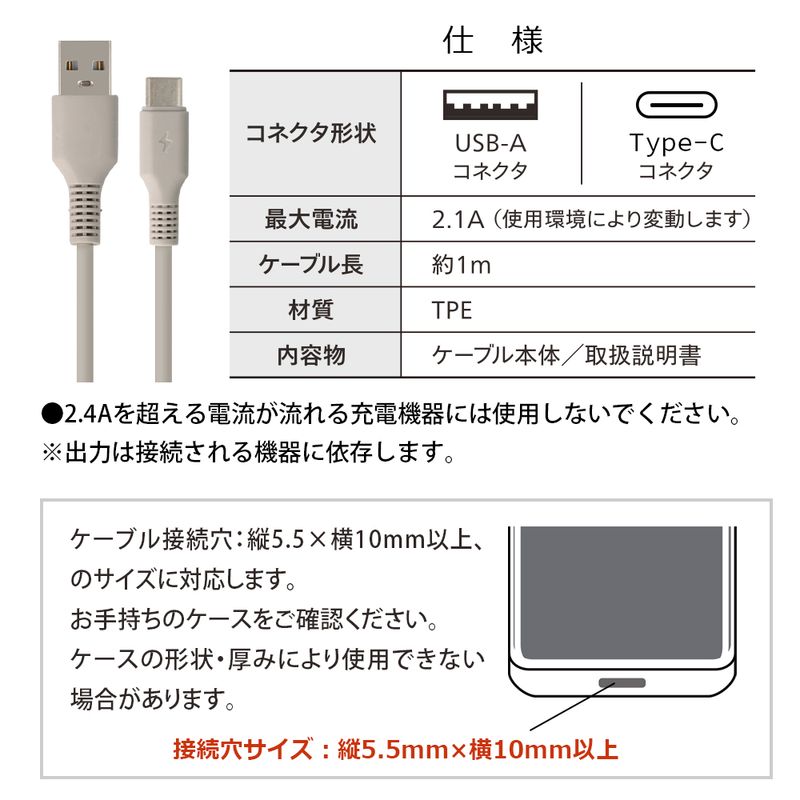 Type-C ケーブル android iPhone iPad 充電ケーブル タイプC タイプ