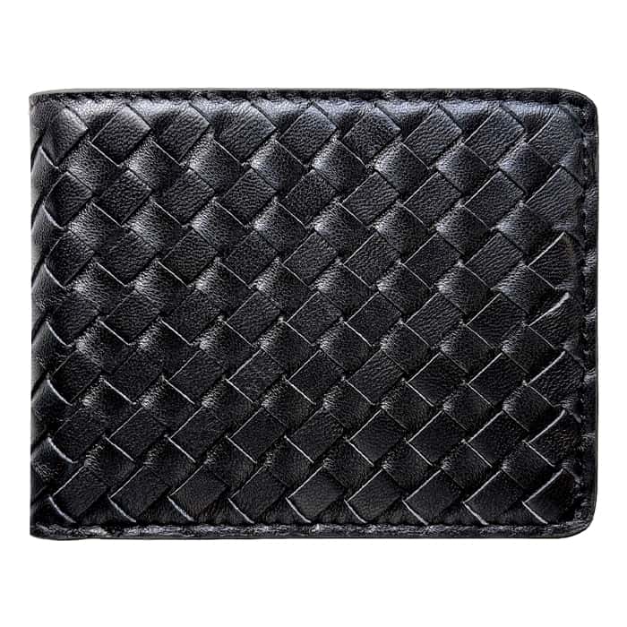 本革 編み込み 二つ折り 財布 革 レザー サイフ 2つ折り財布 WM-D6-08