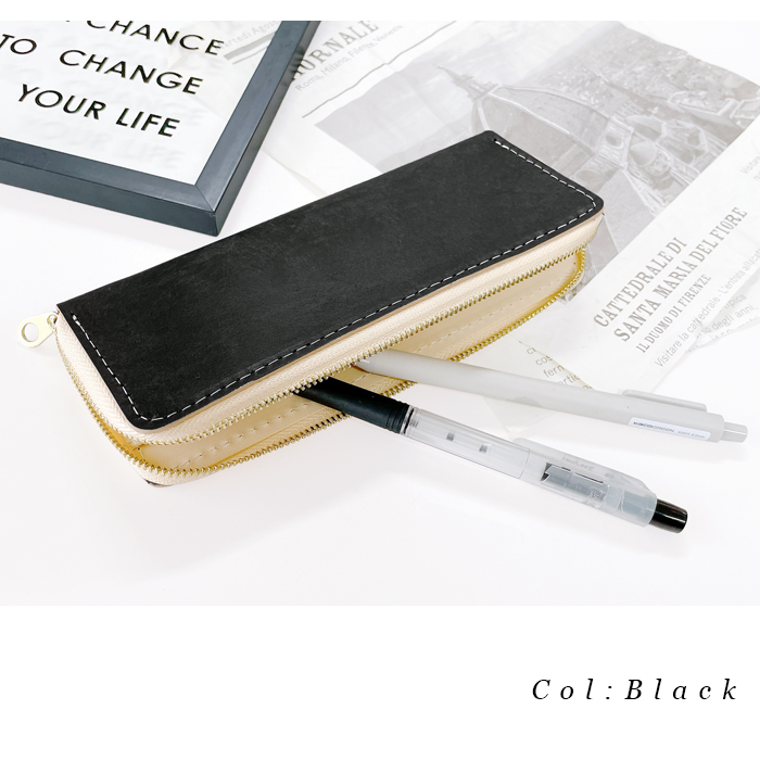 本革 ラウンド型 ペンケース イタリア製 プエブロベリー 筆箱 レザー