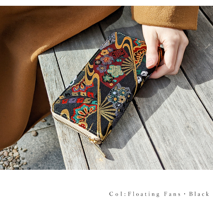 長財布 財布 西陣織 月影 サイフ 和柄 和風 さいふ ウォレット