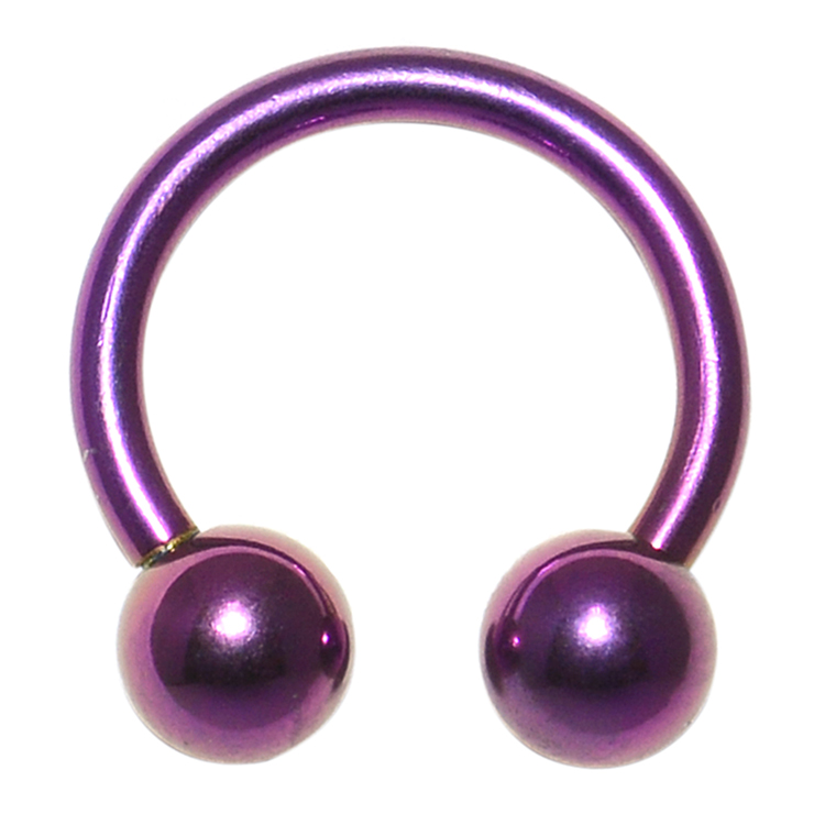 ボディピアス サーキュラー バーベル カラー 14G(1.6mm) ボールタイプ
