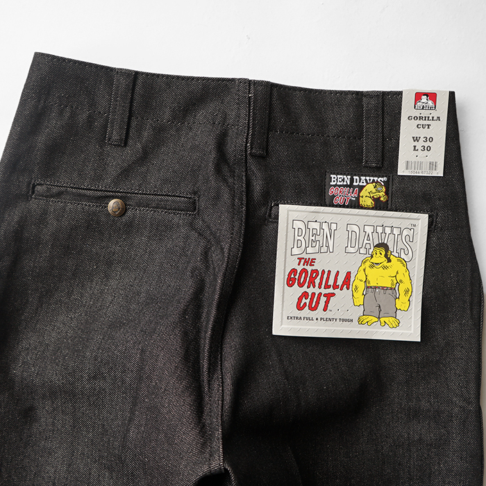 BEN DAVIS ベンデイビス USA GORILA CUT - BLACK DENIM ゴリラ
