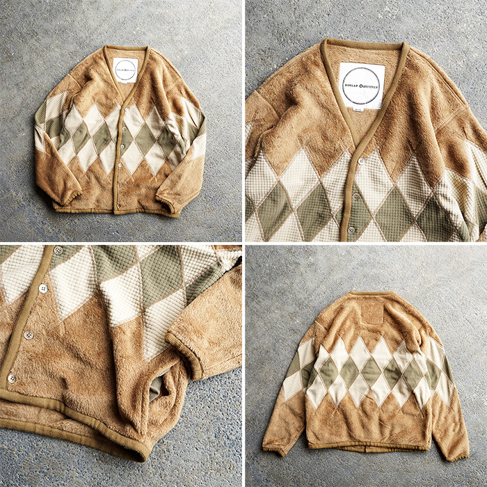 BURLAP OUTFITTER バーラップアウトフィッター ARGYLE FLEECE CARDIGAN