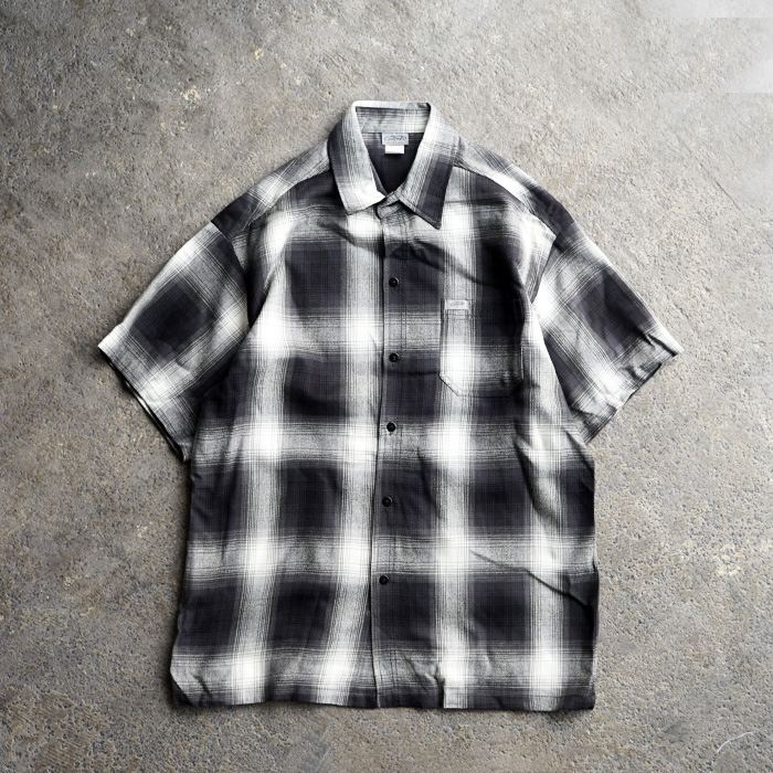 Cal Top シャツ メンズ 半袖 CalTop キャルトップ OMBRE CHECK S