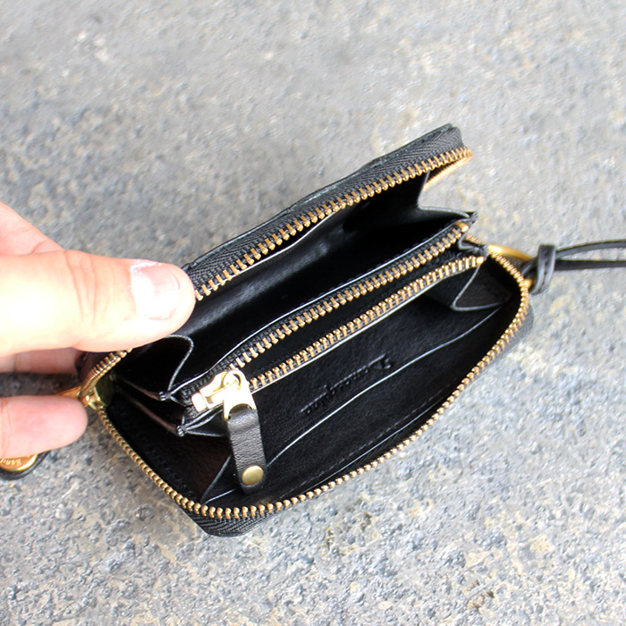 ダマスキーナ　財布　長財布　ブラックレザー　黒 楽天市場】DAMASQUINA ダマスキーナ ZIP WALLET LARGE BLOCK
