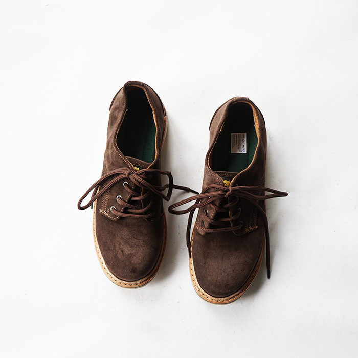 EL RESERO（エルレセロ） PLAIN TOE -BROWN SUEDE/CRAPE SOLE プレーン