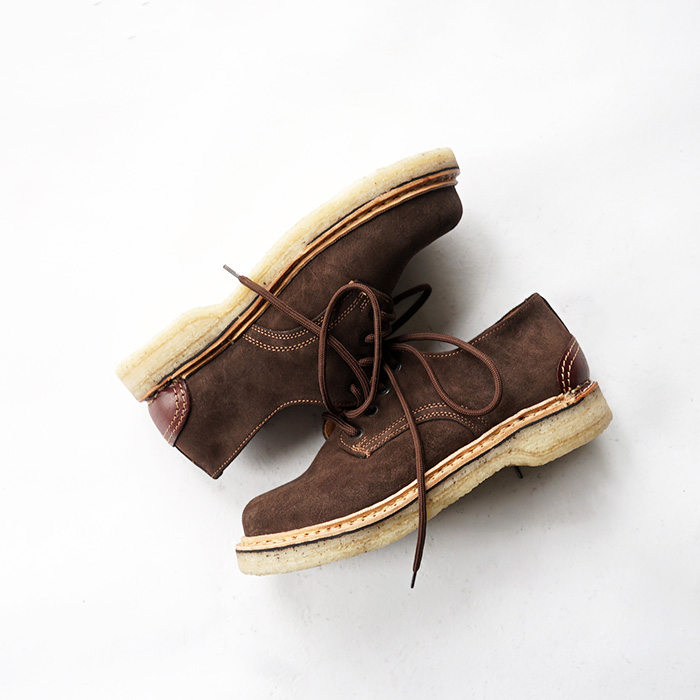 EL RESERO（エルレセロ） PLAIN TOE -BROWN SUEDE/CRAPE SOLE プレーン