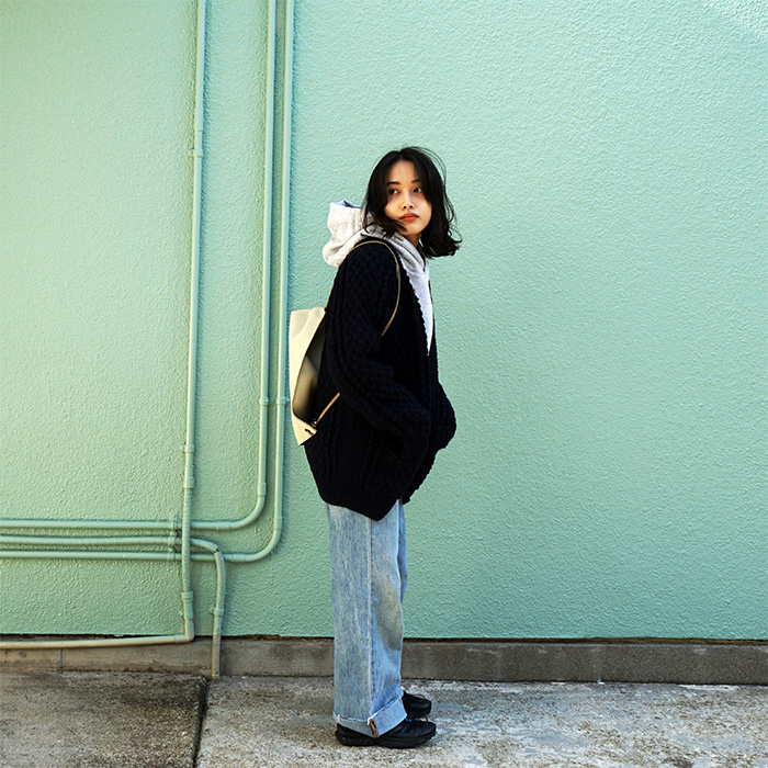 INVERALLAN（インバーアラン） 4A GOLFER -NAVY カーディガン ノー