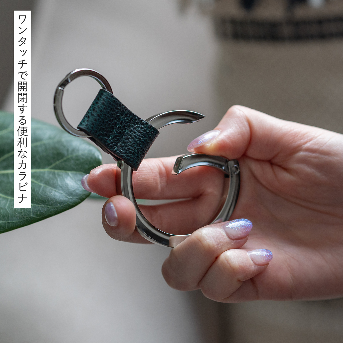 ITTI 【別注商品】ITTI イッチ キーリング 黒桟革 ブラウン