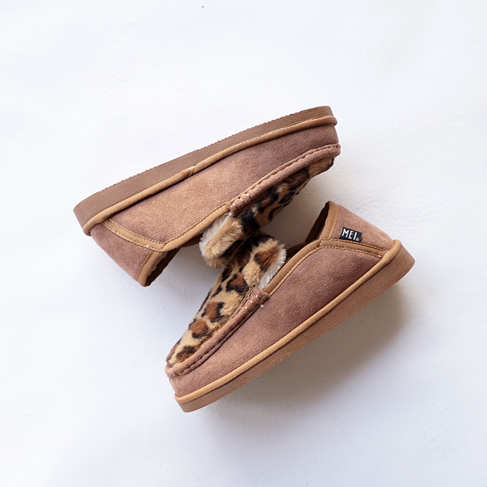 MEI（メイ） 冬用 サンダル LEOPARD FUR SLIPON レオパードファー