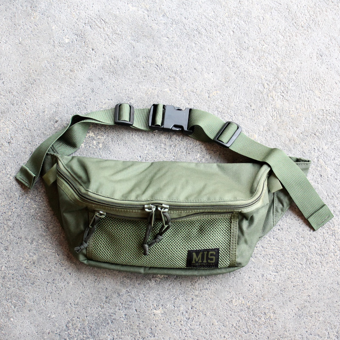 MIS エムアイエス　MESH WAIST BAG MIS-1017 ショルダーバッグ ウエストバッグ ウェストポーチ メッシュバッグ ショルダー  ミリタリー