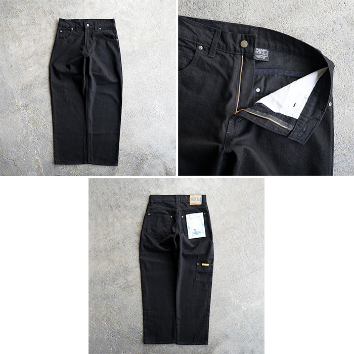 PRISON BLUES プリズンブルース WORK JEANS -BLACK ワークパンツ ブラックデニム デニム