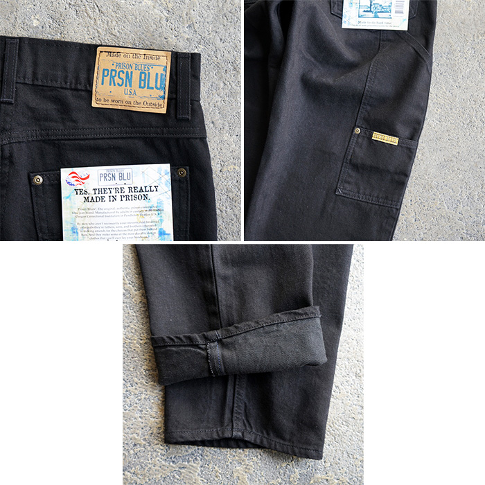 PRISON BLUES プリズンブルース WORK JEANS -BLACK ワークパンツ ブラックデニム デニム :  prisonblues-122-blk : CONNECT S - 通販 - Yahoo!ショッピング