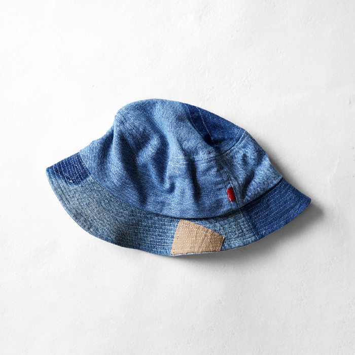 redad レダッド patchwork bucket hat - denim パッチワークバケット
