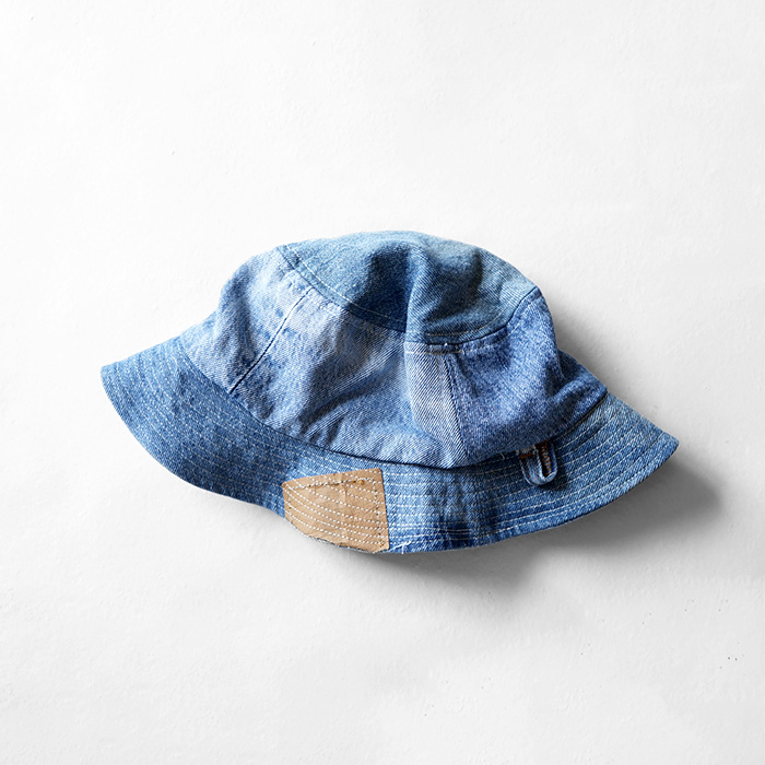 Freeサイズ！PorterClassic デニムパッチワークリメイクハット redad レダッド patchwork bucket hat - denim パッチワークバケット