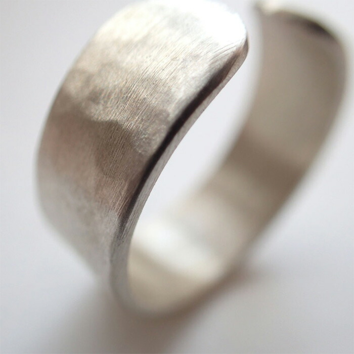 MANANAS マナナス Hammered Flat Open Ring(8mm) ハンマードフラット