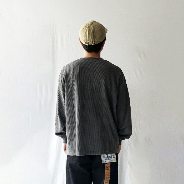 大人気！mnml★サーマル ヘンリー L/S ティー★クーポン付き HEALTHKNIT(ヘルスニット) サーマルキングワッフル クルーネック