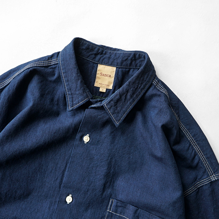 Sanca（ファッション） Sanca サンカ CHAMBRAY MINI REGULAR OVER FIT