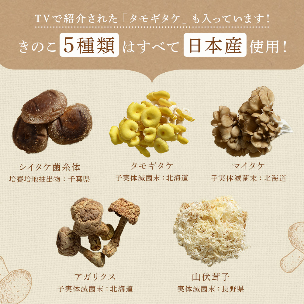 国産きのこを使用