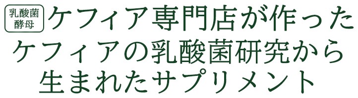 ケフィアの乳酸菌研究から生まれたサプリメント 酵素とケフィア しあわせ発酵