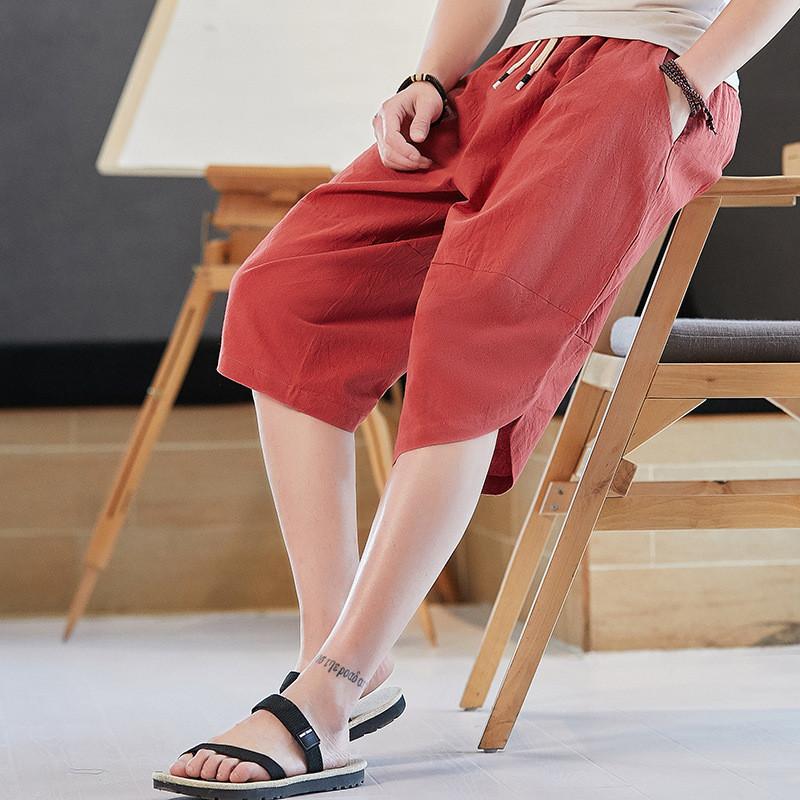 サルエルパンツ メンズ リネン 綿麻 クロップドパンツ ワイドパンツ ズボン チノパン パンツ リラックス カジュアル 父の日 プレゼント ゆったり |  | 01