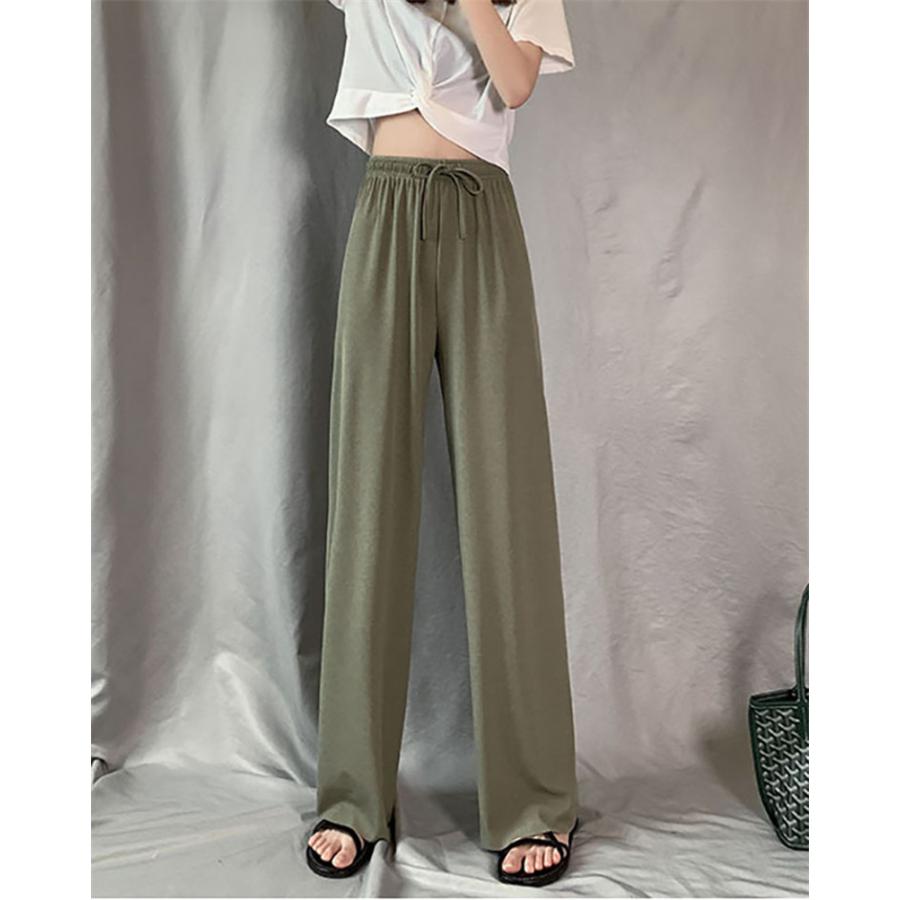 ガウチョパンツ パンツ レディース 秋 レディース アイスシルク 接触冷感 春 夏 秋 ワイドパンツ パンツ ウエストゴム 薄手 ズボン ロング |  | 02