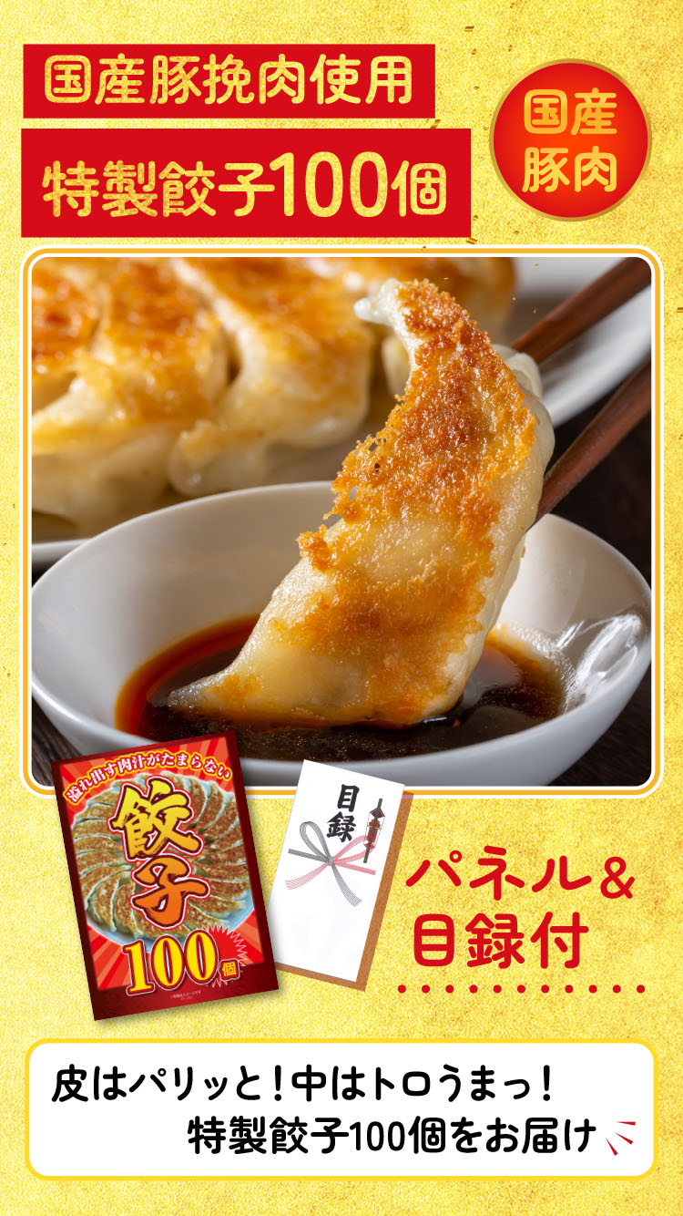 景品パラダイス 景品 セット 目録 パネル 単品 メガ盛り 餃子 ぎょうざ