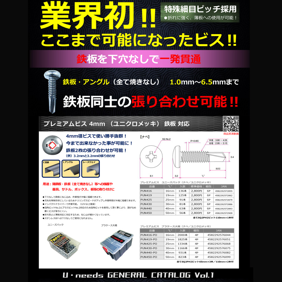 ユ・ニーズ U-needs】 業界最強のビス プレミアムビス ニーズパック