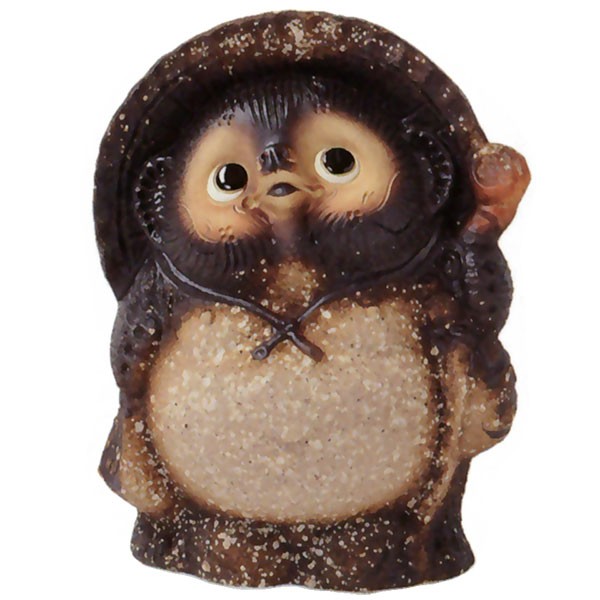 信楽焼 たぬき 狸 置き物 インテリア オブジェ 家具 陶器 商売繁盛