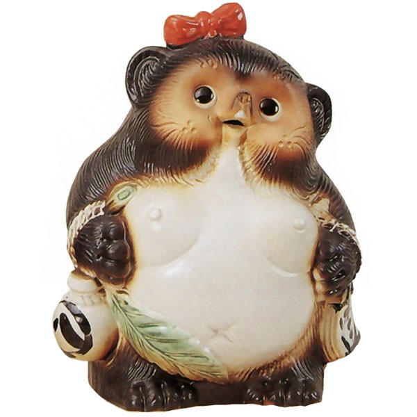 信楽焼 たぬき 狸 置き物 インテリア オブジェ 家具 陶器 商売繁盛