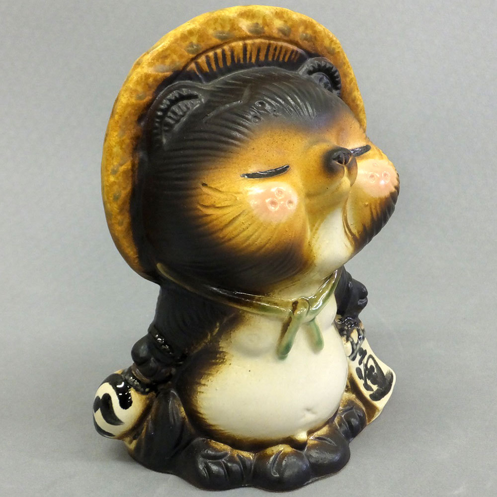 信楽焼 たぬき 狸 置き物 インテリア オブジェ 家具 陶器製 商売繁盛