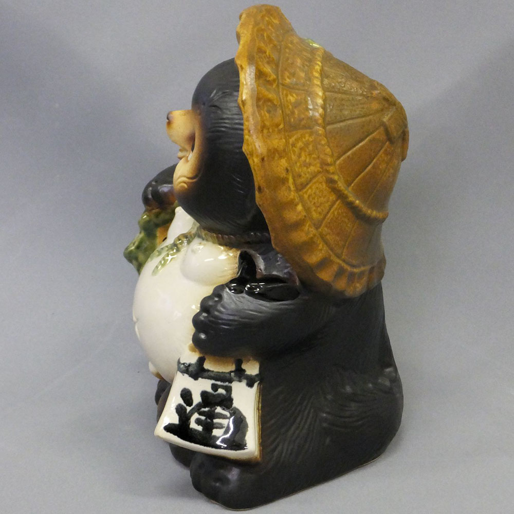 信楽焼 たぬき 狸 置物 インテリア オブジェ 家具 陶器 商売繁盛 金運